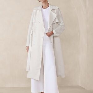 Elegant White Trench Coat
